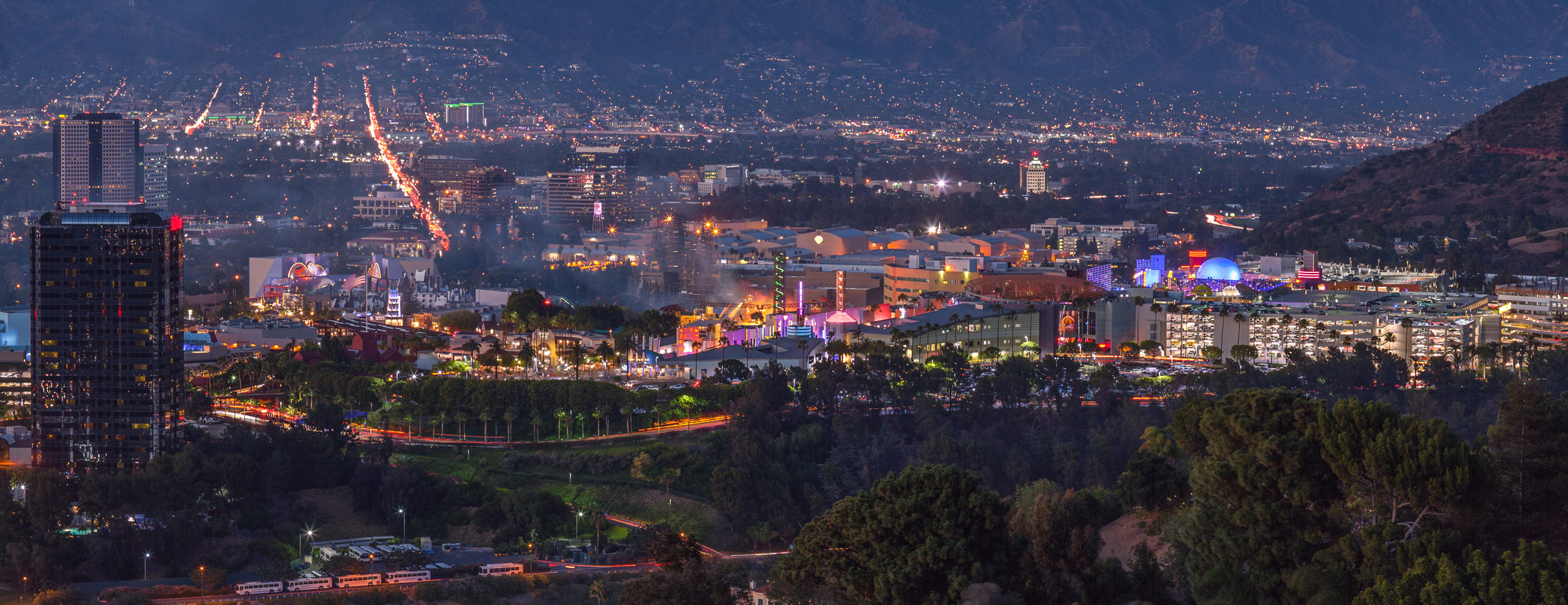 Panoramic View of Universal Studios, Los Angeles